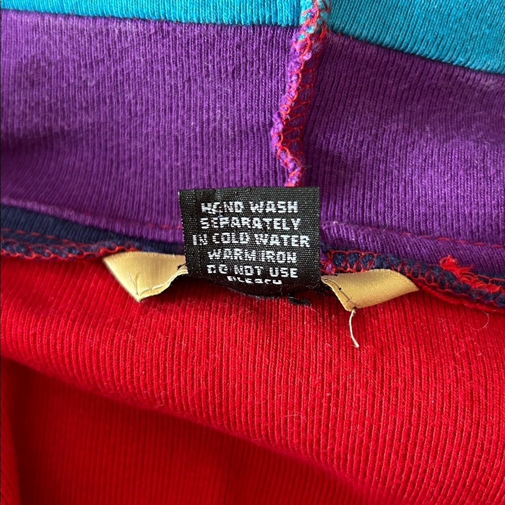 Windhorse Multicolor Patchwork Hoodie Zip Handcra… - image 16